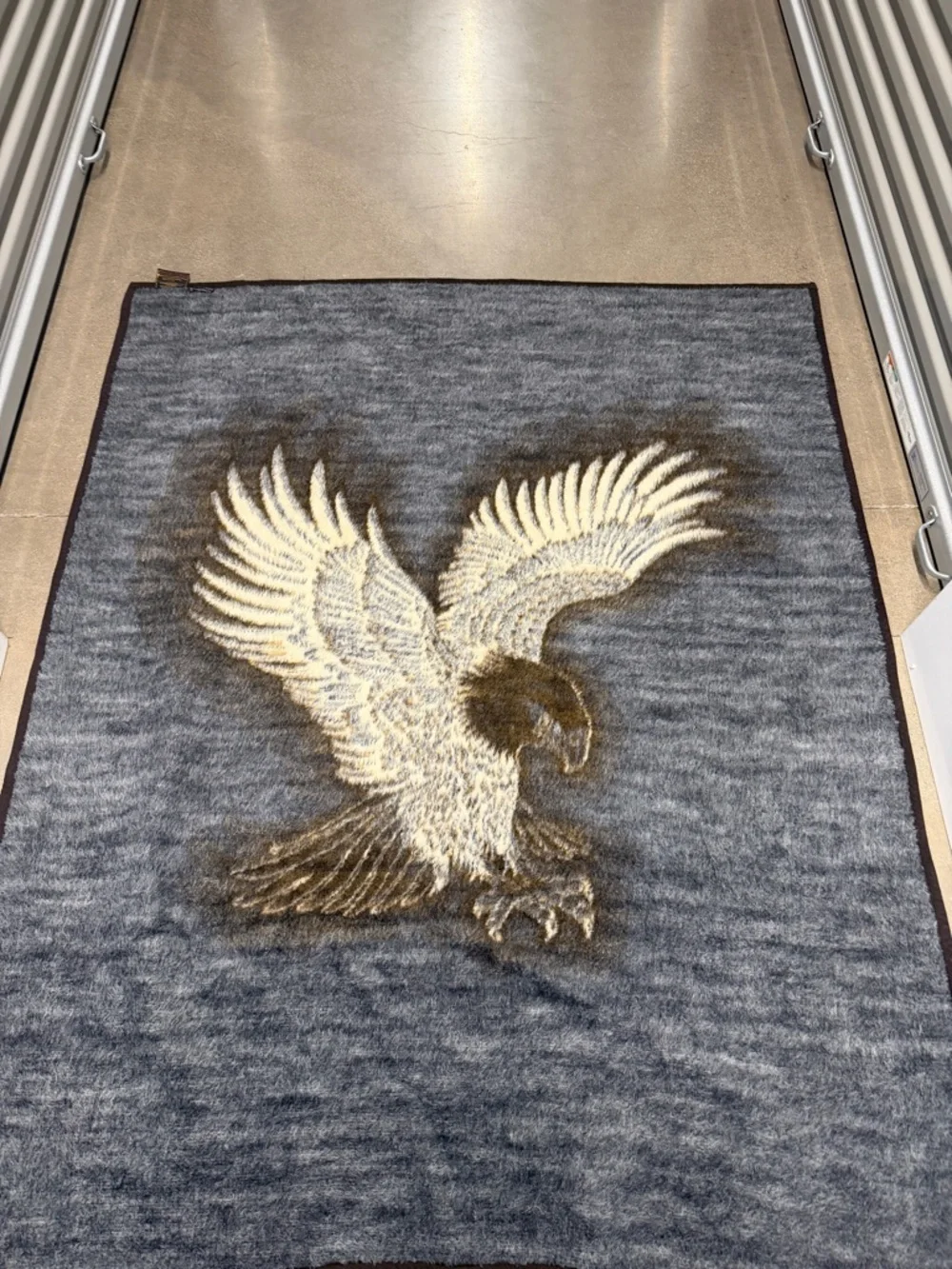 Biederlack fleece blanket Germany bald Eagle vintage